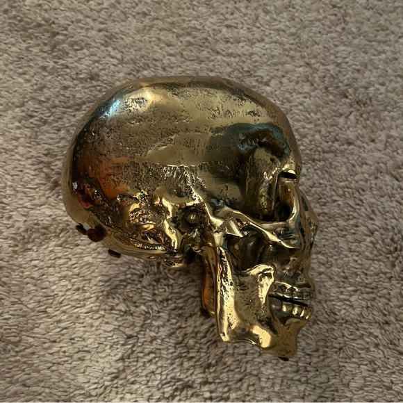 NWT Noir My Grandfather Gold Skull Decor - Picture 2 of 4